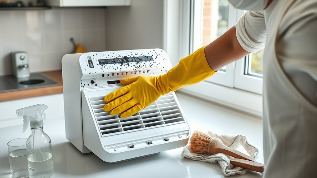 safely remove mold residues