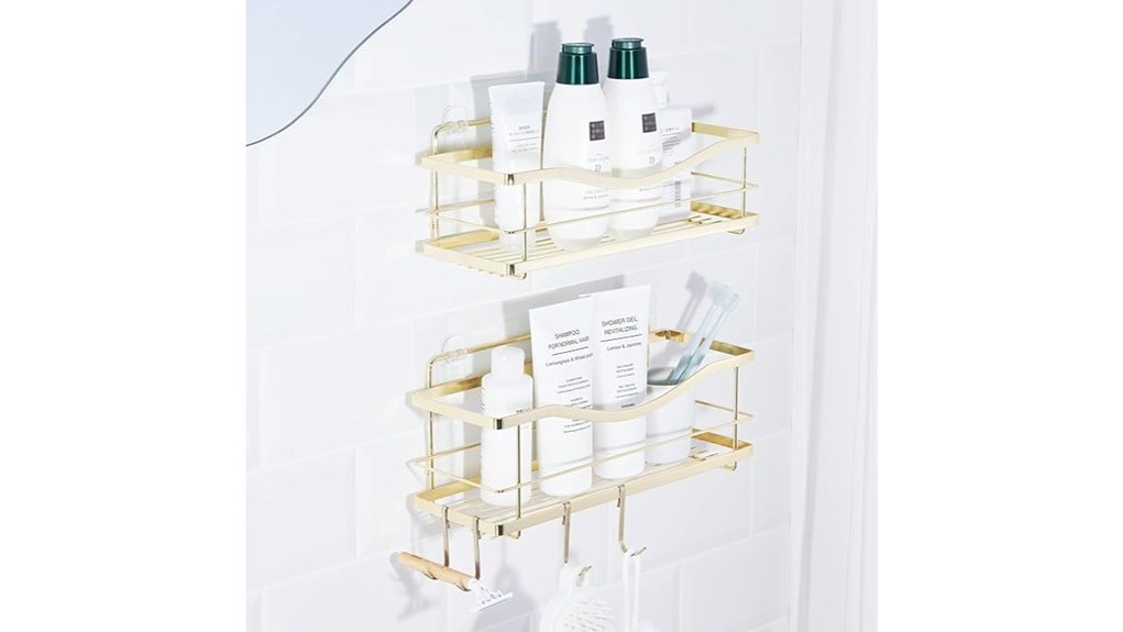 self adhesive shower caddy organizer