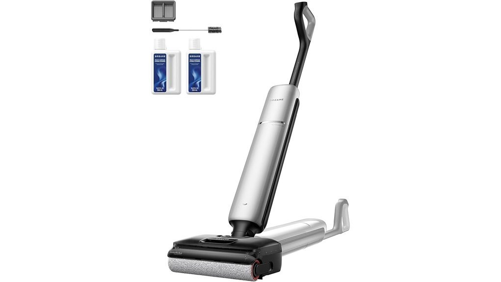 self cleaning vacuum mop system