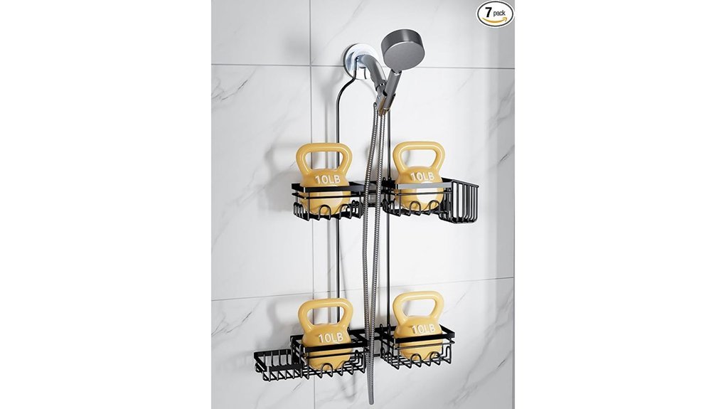 shower caddy with accessories