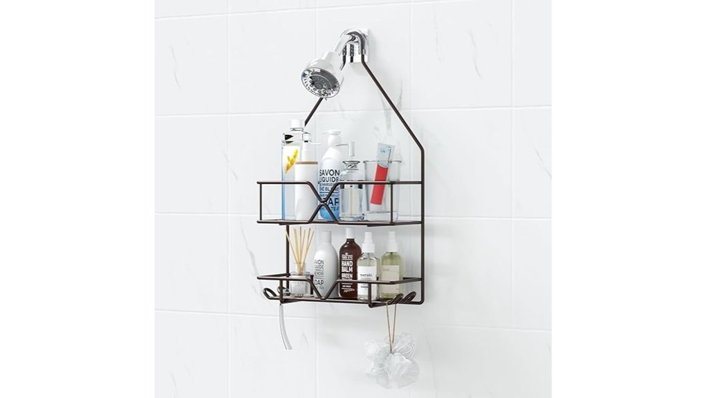 shower caddy with hooks