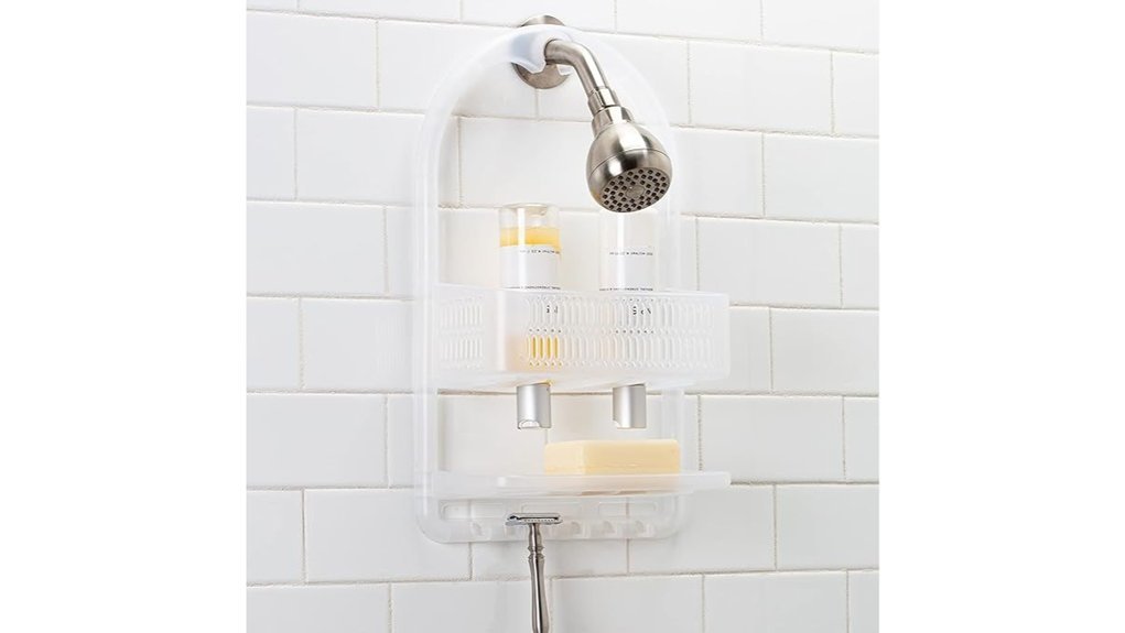 shower caddy with hooks