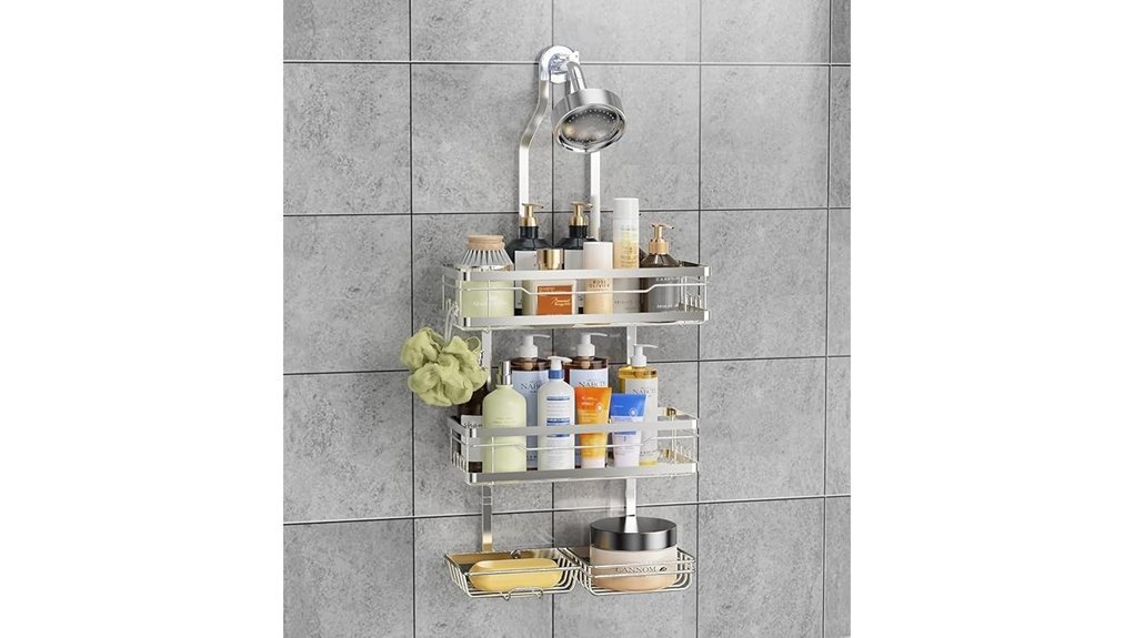 shower caddy with soap