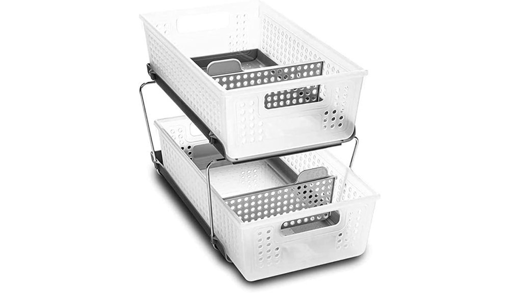 sliding drawers bath organizer