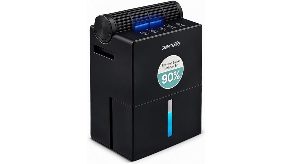 spacious 91 oz dehumidifier