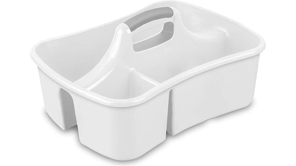 spacious divided cleaning caddy