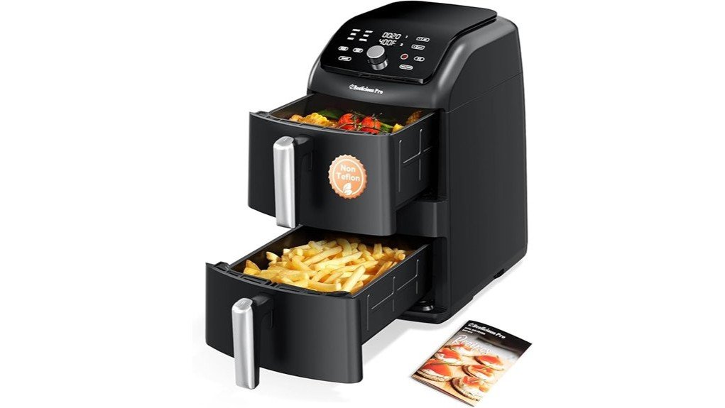 spacious double air fryer