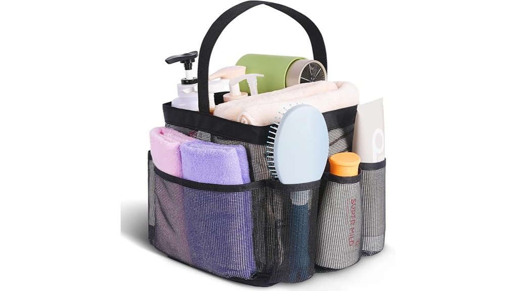 spacious eight pocket shower organizer