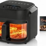 spacious glass air fryer