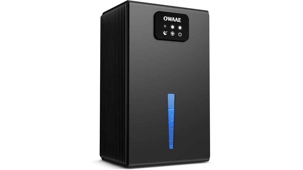 spacious quiet dehumidifier tank