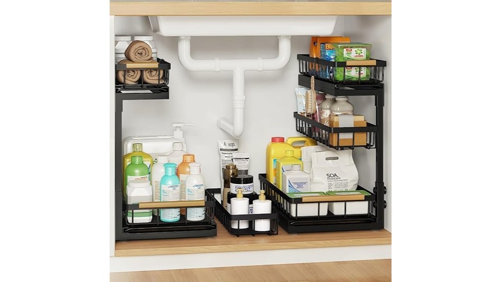 stackable pull out shelves