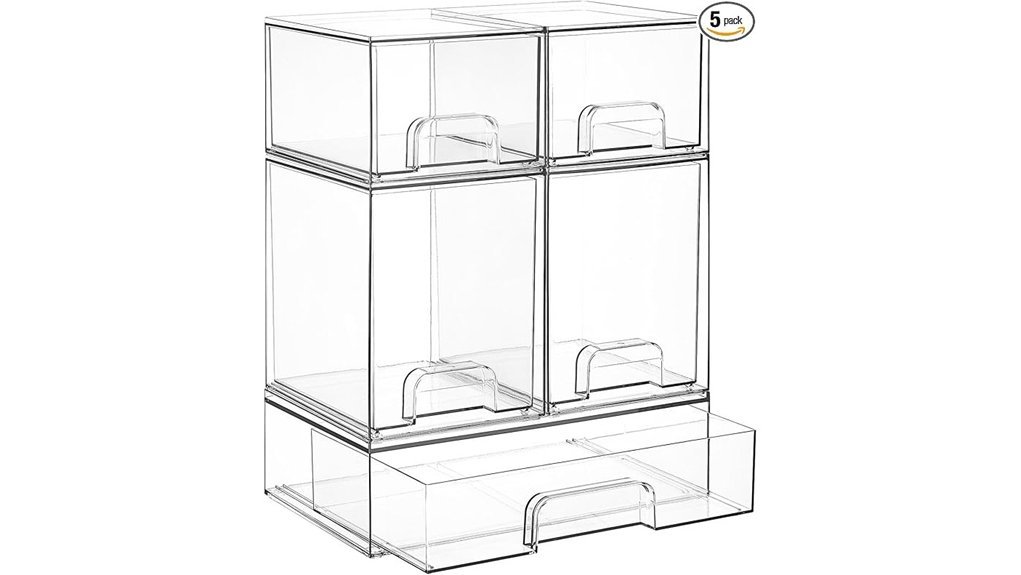 stackable storage drawer set
