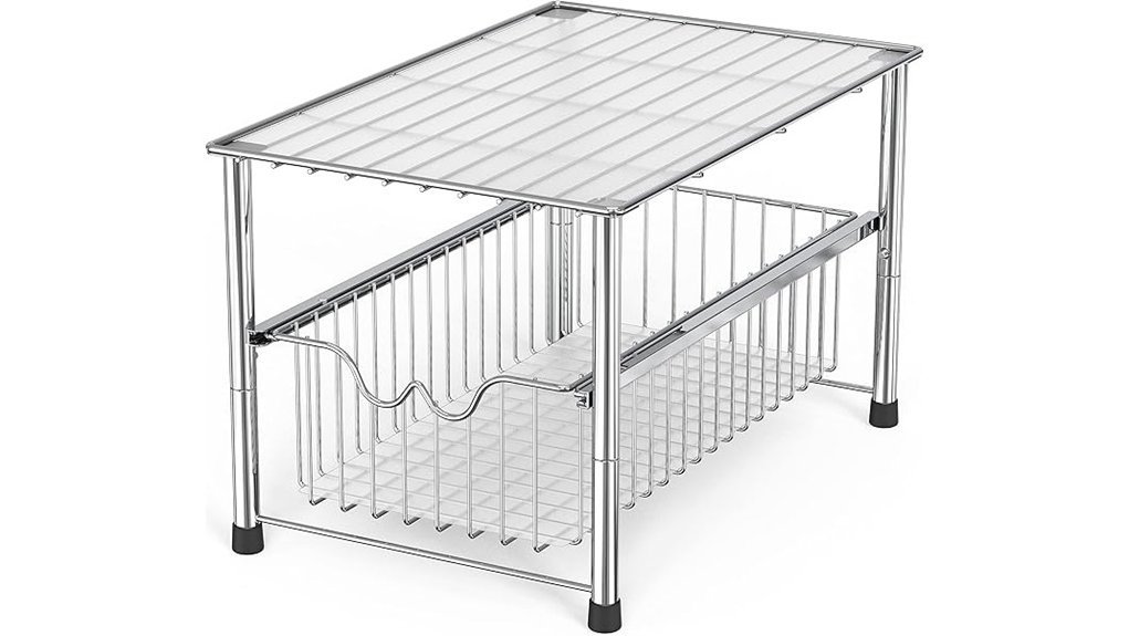 stackable under sink organizer