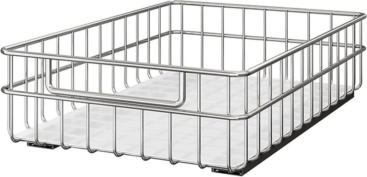 stainless steel cabinet organizer