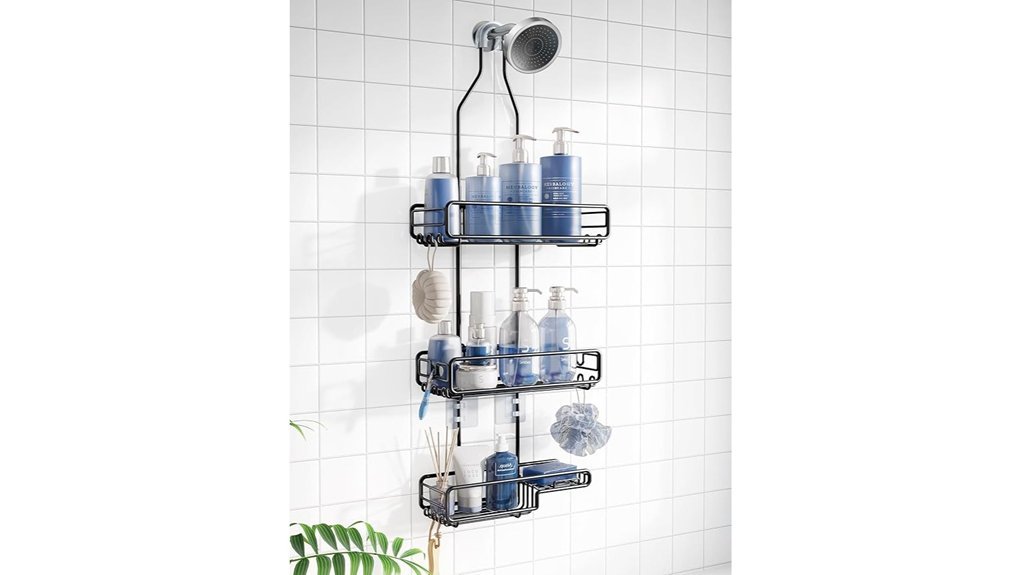 tall showerhead caddy organizer