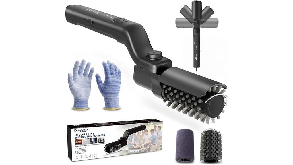 three speed electric grill brush