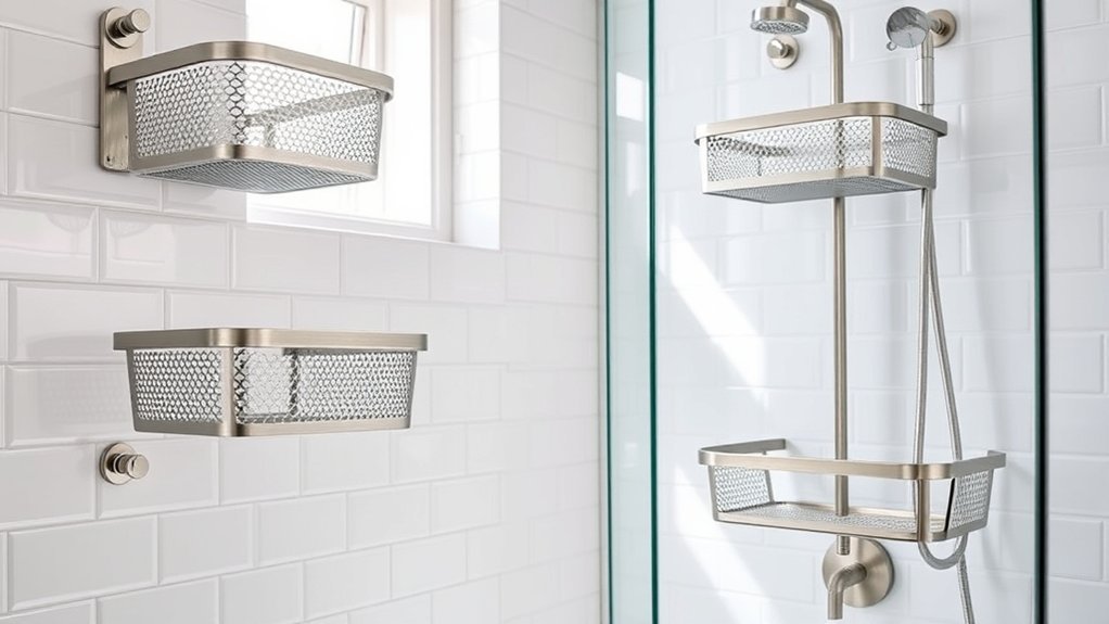 top aluminum shower caddies