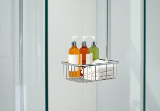 top glass shower caddies