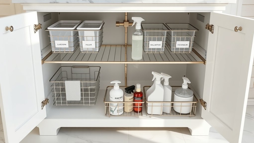 top under sink organizers