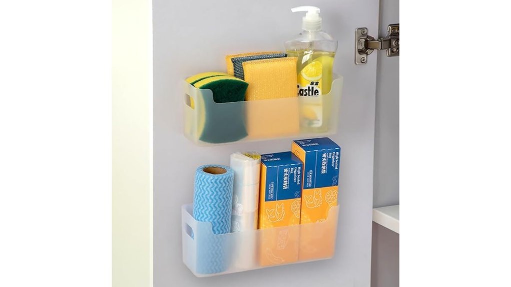 transparent cabinet door organizer