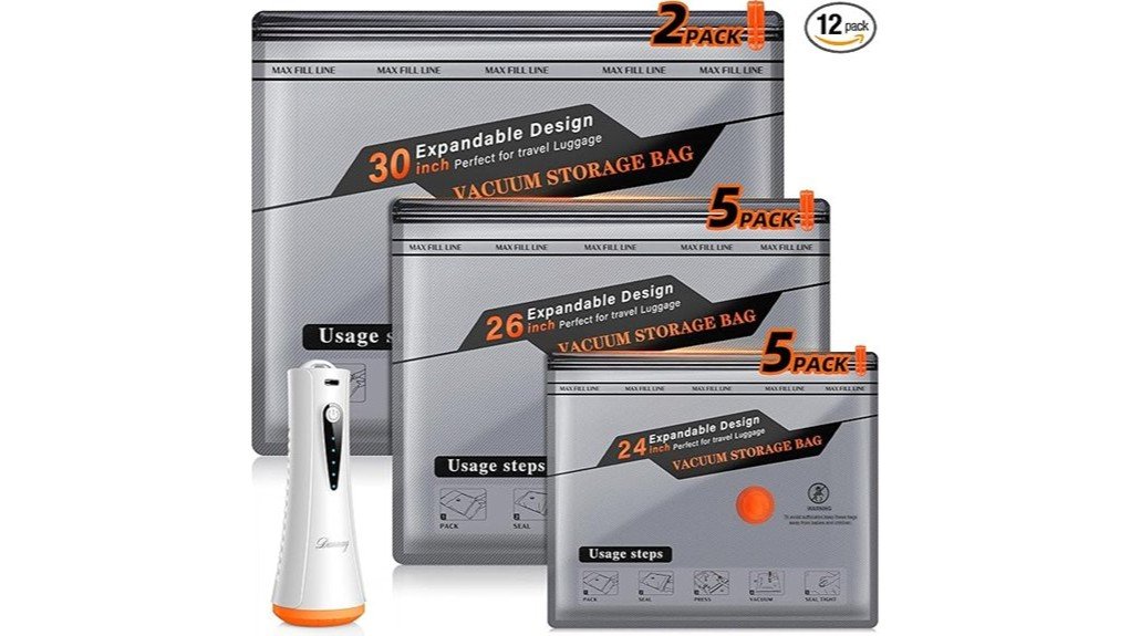 travel friendly vacuum storage bags