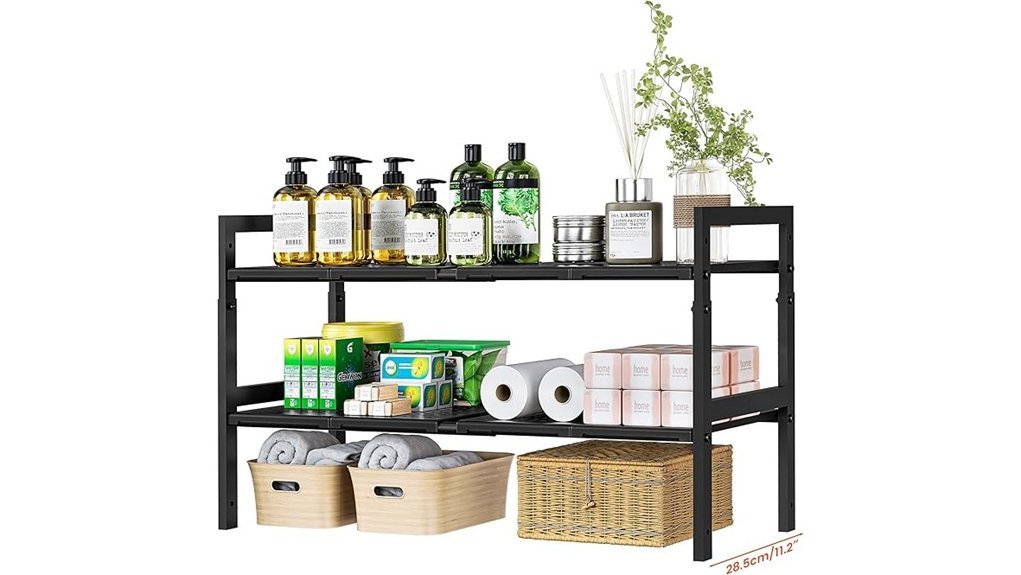 two tier under sink organizer