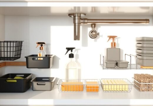 under sink cleaning supply organizers