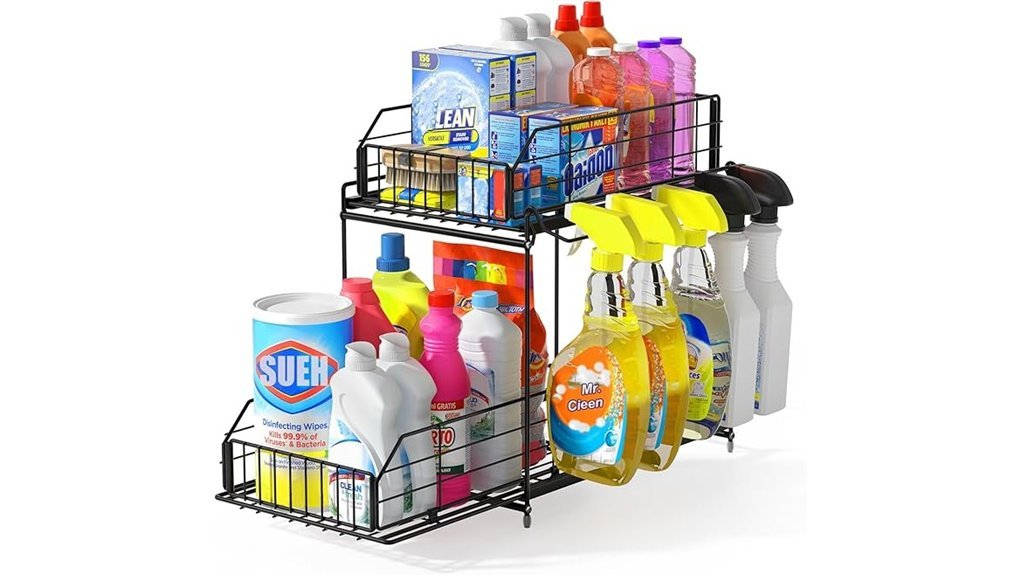 under sink organizer rack