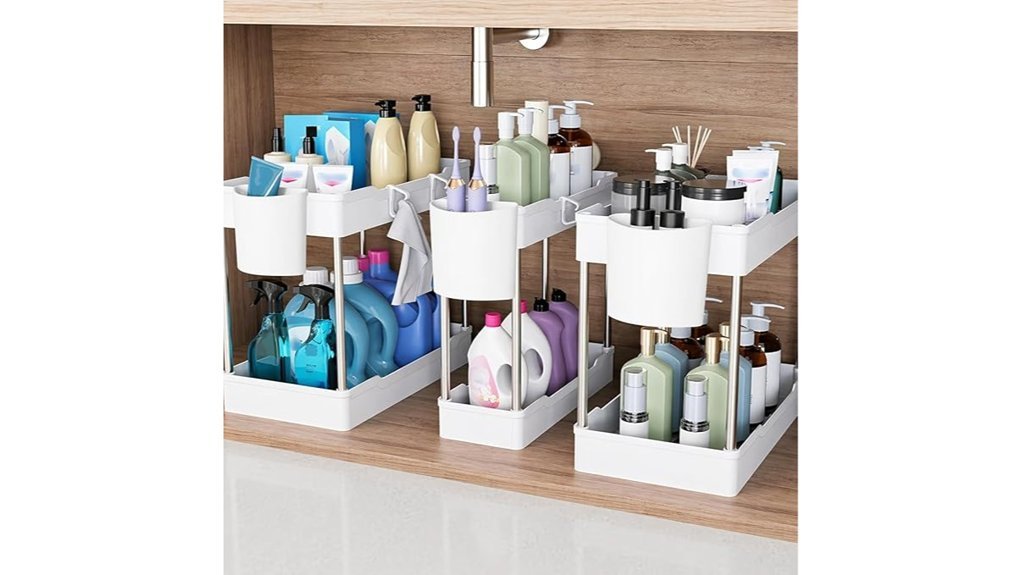 under sink organizer shelves