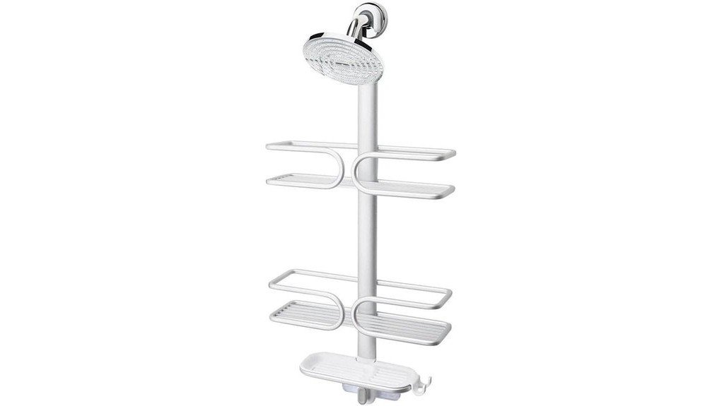 versatile aluminum shower storage