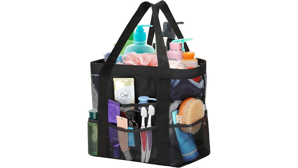 versatile mesh toiletry tote
