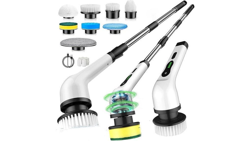 waterproof cordless spin scrubber