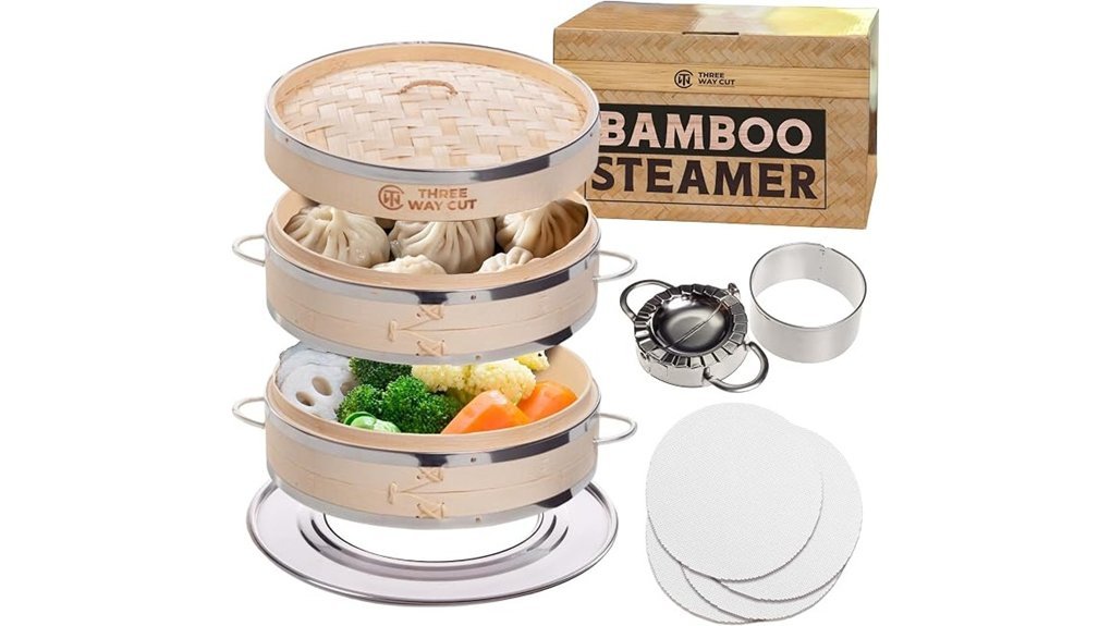 10 inch bamboo steamer