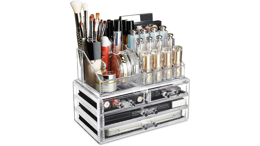 acrylic makeup organizer drawers