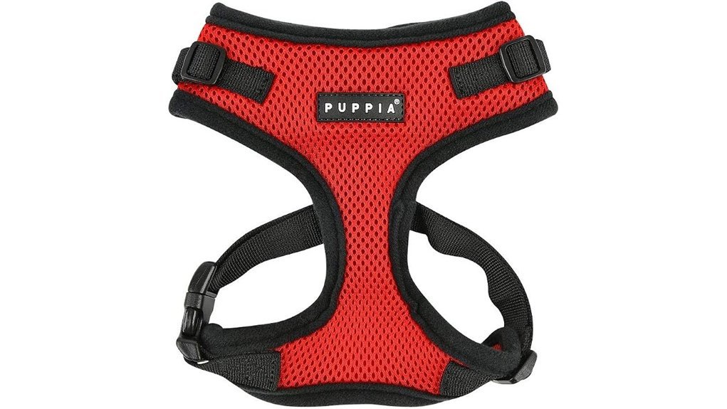 adjustable red dog harness