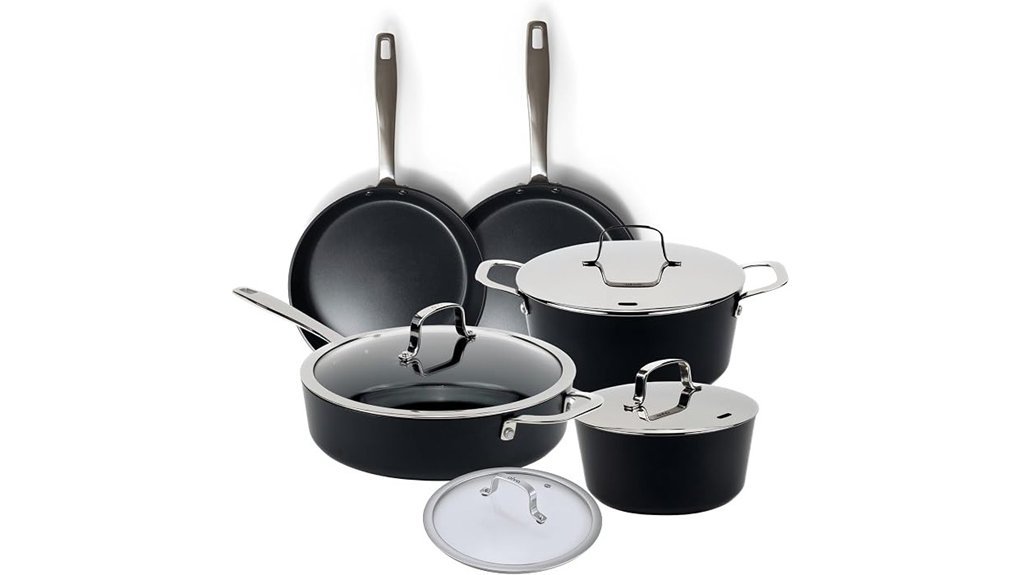aluminum cookware set nine pieces