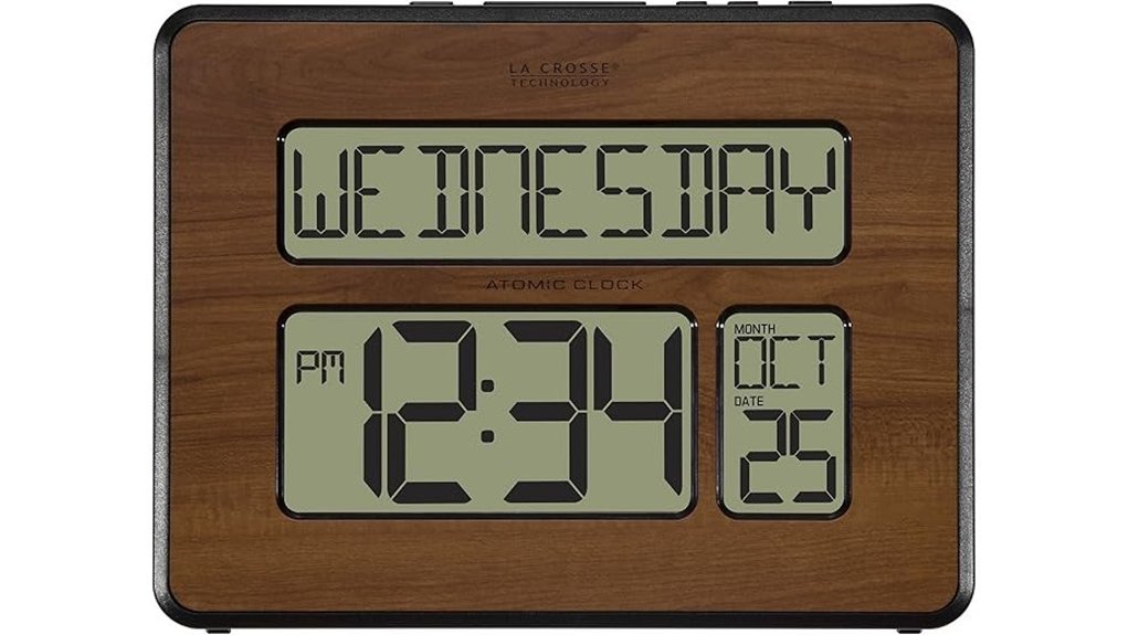 atomic digital calendar clock