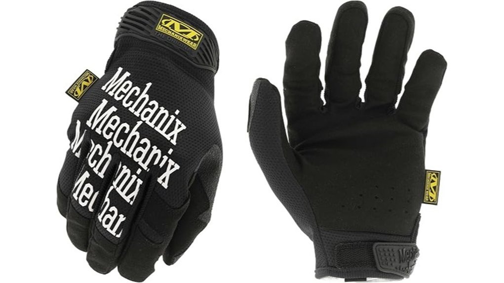 black touchscreen work gloves
