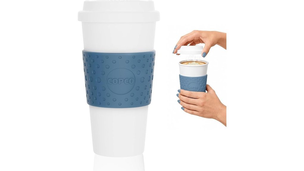 blue insulated travel mug