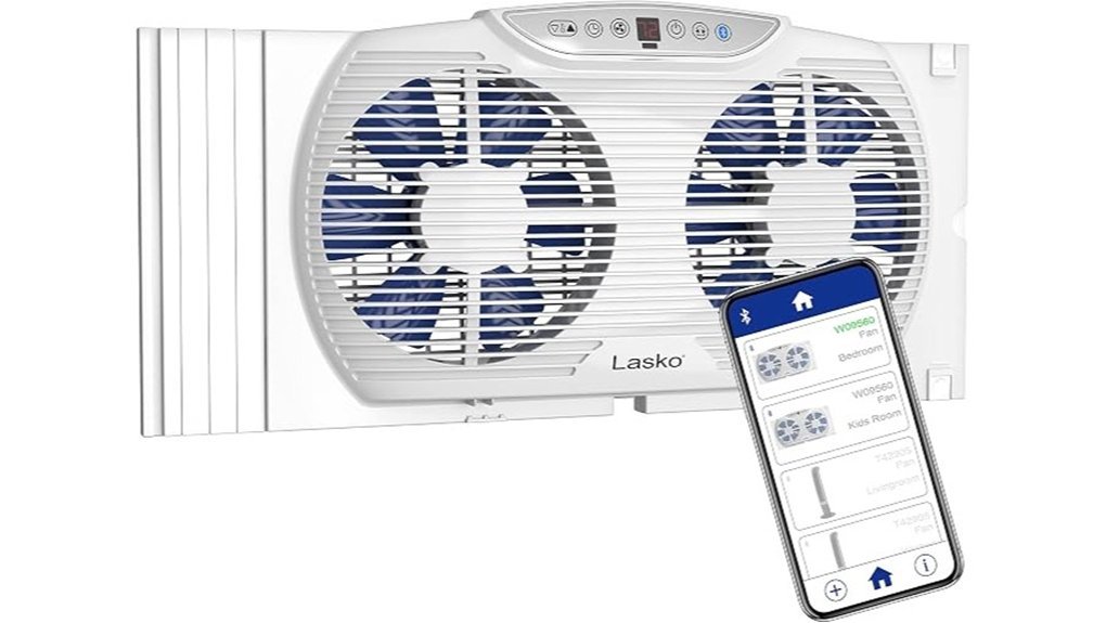 bluetooth twin window fan