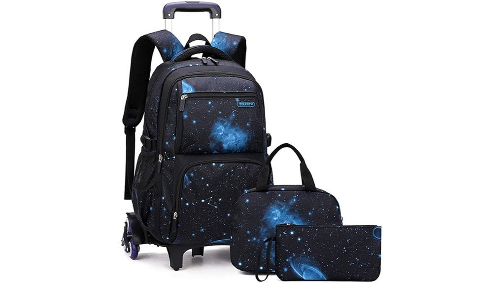 boys rolling backpack set