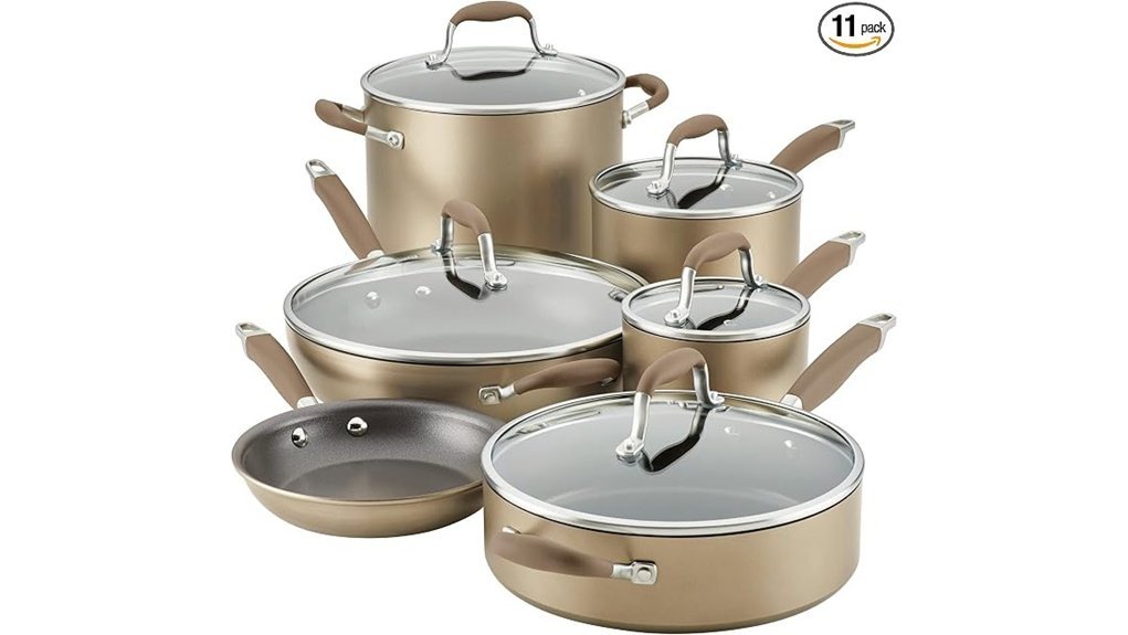 bronze nonstick cookware set