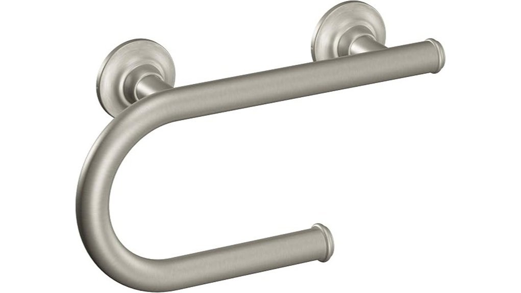 brushed nickel wall grab bar