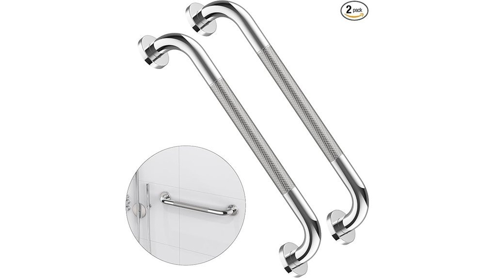 chrome shower grab bars