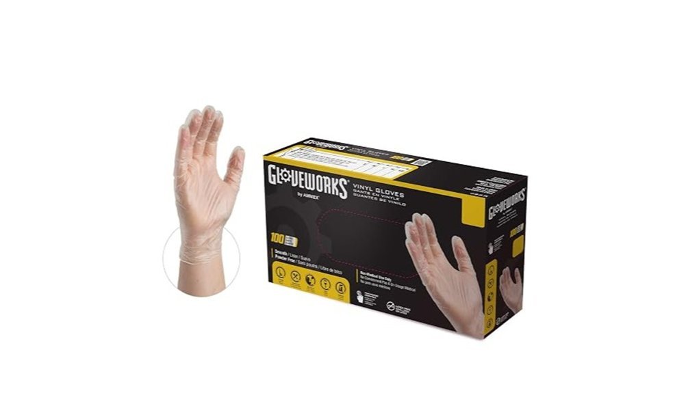 clear vinyl gloves pack