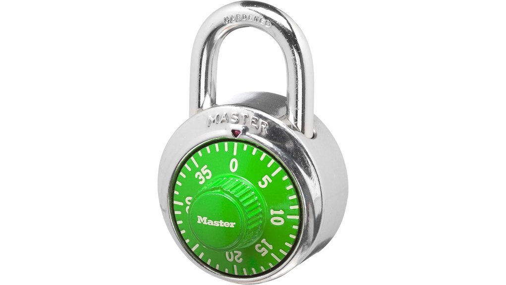 combination padlock assorted colors