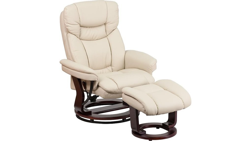 comfortable leather swivel recliner