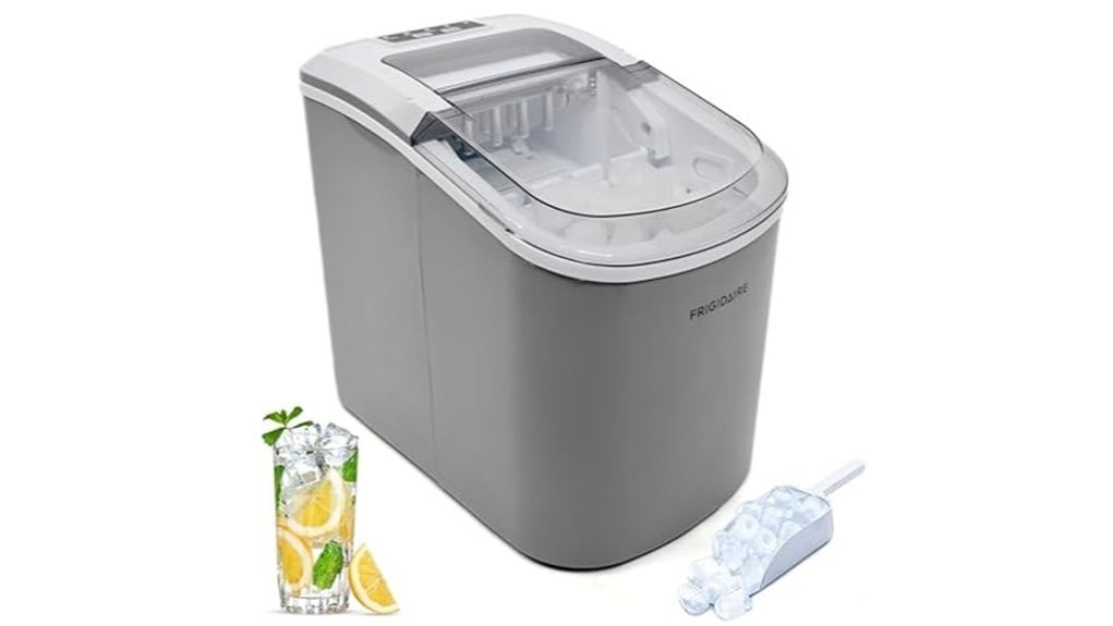 compact ice maker silver