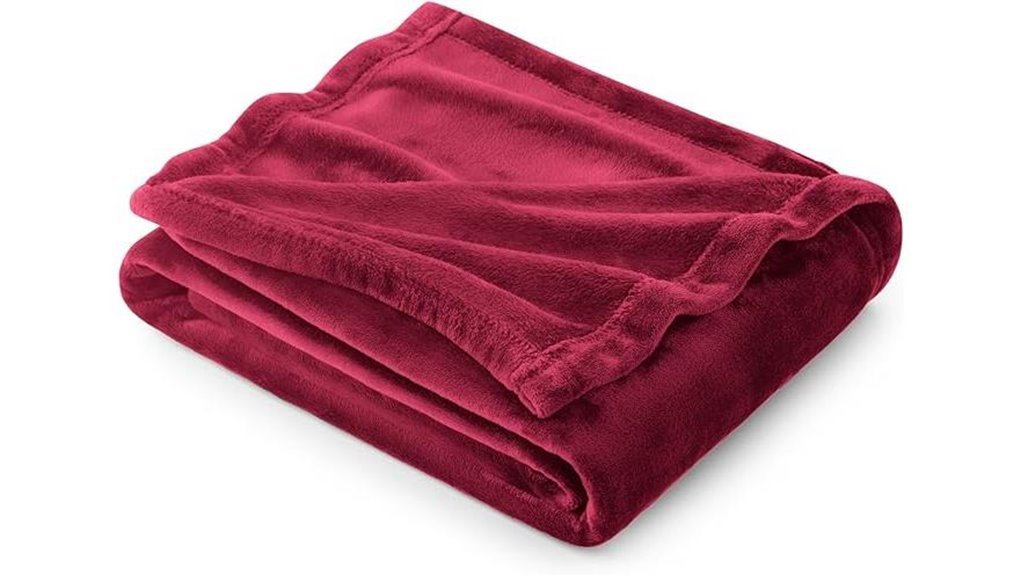 cozy red fleece blanket