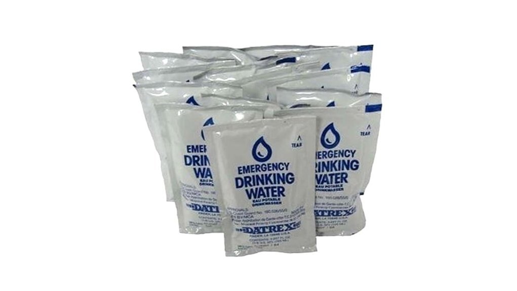 emergency water supply packs
